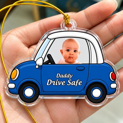 Personalized Acrylic Photo Car Hanging Baby Safe | Gifts for Him & Her