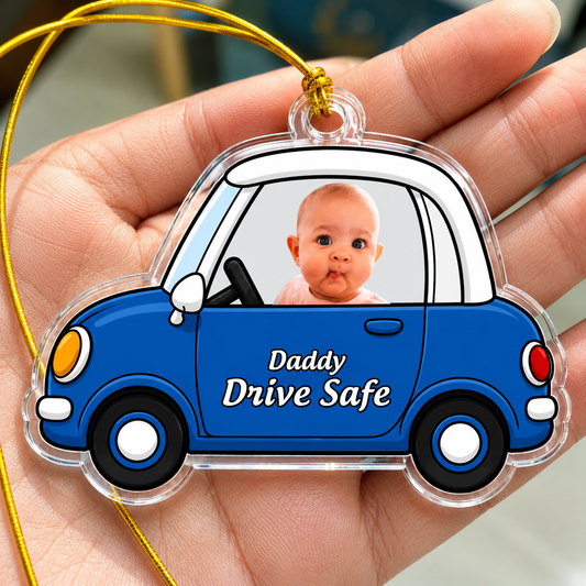 Personalized Acrylic Photo Car Hanging Baby Safe | Gifts for Him & Her