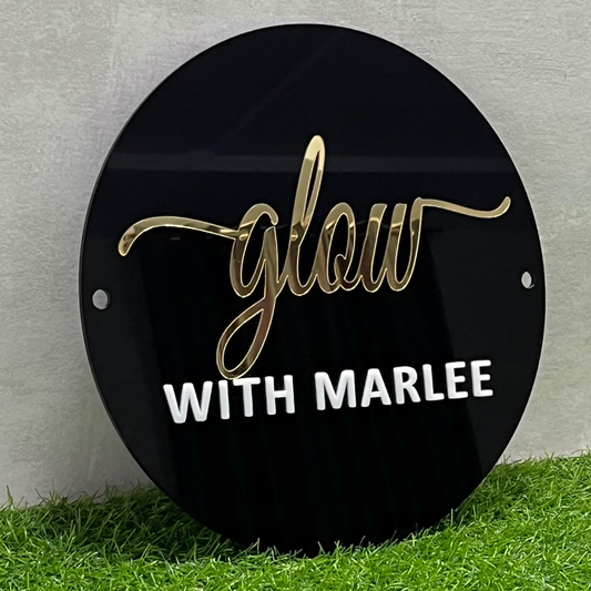 Premium Circular Acrylic Logo Signs (Acrylic)