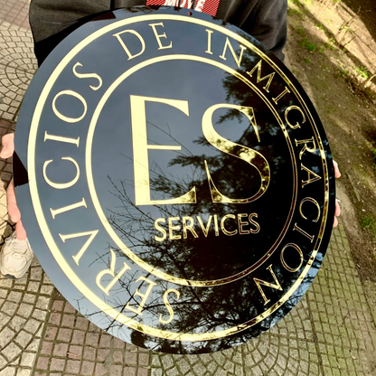 Premium Circular Acrylic Logo Signs (Acrylic)