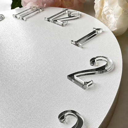 Mirror Acrylic Clock Numbers Kit