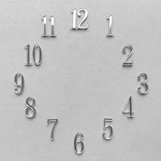 Mirror Acrylic Clock Numbers Kit