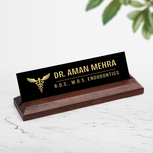 CrestLine Desk Name Plate