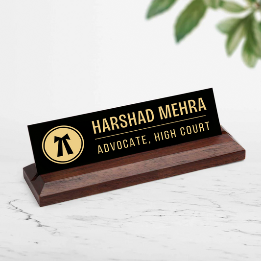 CrestLine Desk Name Plate