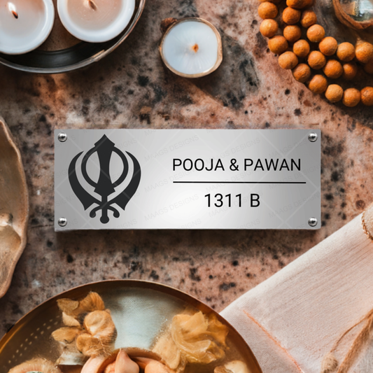 Ethnic Collection - Might of the Khanda | Premium Custom Name Plates for Homes