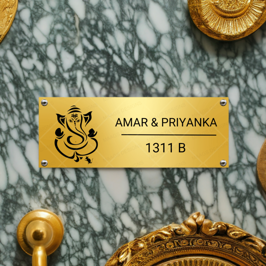 Ethnic Collection - Lord Ganesha | Premium Custom Name Plates for Homes