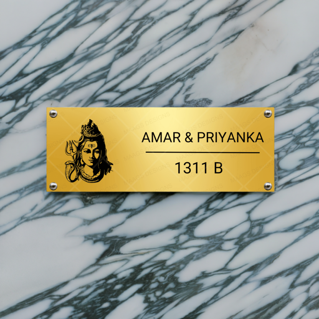 Ethnic Collection - Blessings of Shiv Ji | Premium Custom Name Plates for Homes