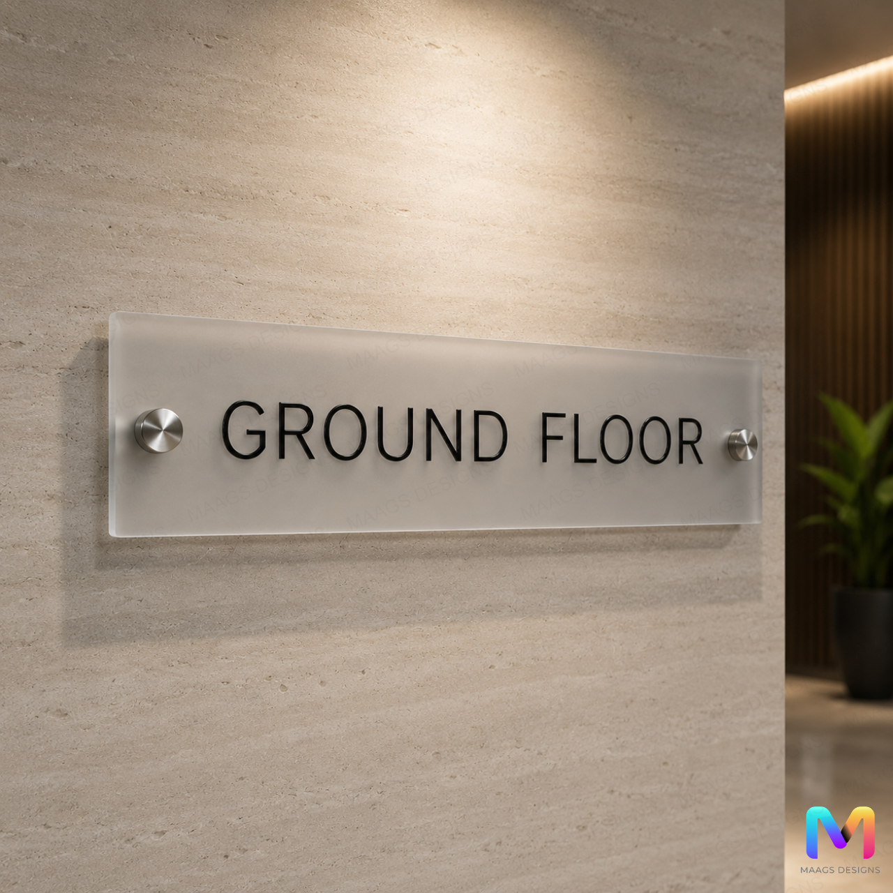 Floor Level Signages in Frosted Acrylic