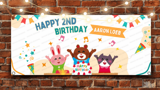 Birthday Hanging Banner - Design #03 | Birthday Party, Celebration Banner, Event Banner, Party Banner