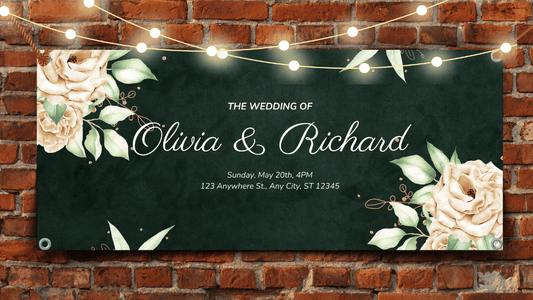 Wedding Hanging Banner - Design #10 | Wedding Party, Celebration Banner, Event Banner, Party Banner