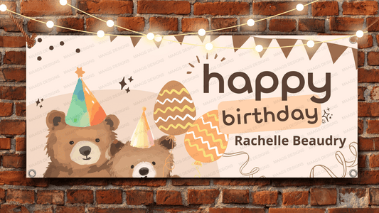 Birthday Hanging Banner - Design #07 | Birthday Party, Celebration Banner, Event Banner, Party Banner