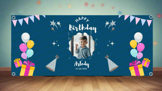 Birthday Hanging Banner - Design #01 | Birthday Party, Celebration Banner, Event Banner, Party Banner