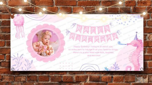 Birthday Hanging Banner - Design #05 | Birthday Party, Celebration Banner, Event Banner, Party Banner