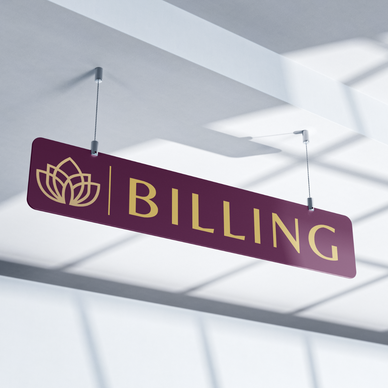Billing Counter Hanging Name Plate (Acrylic)