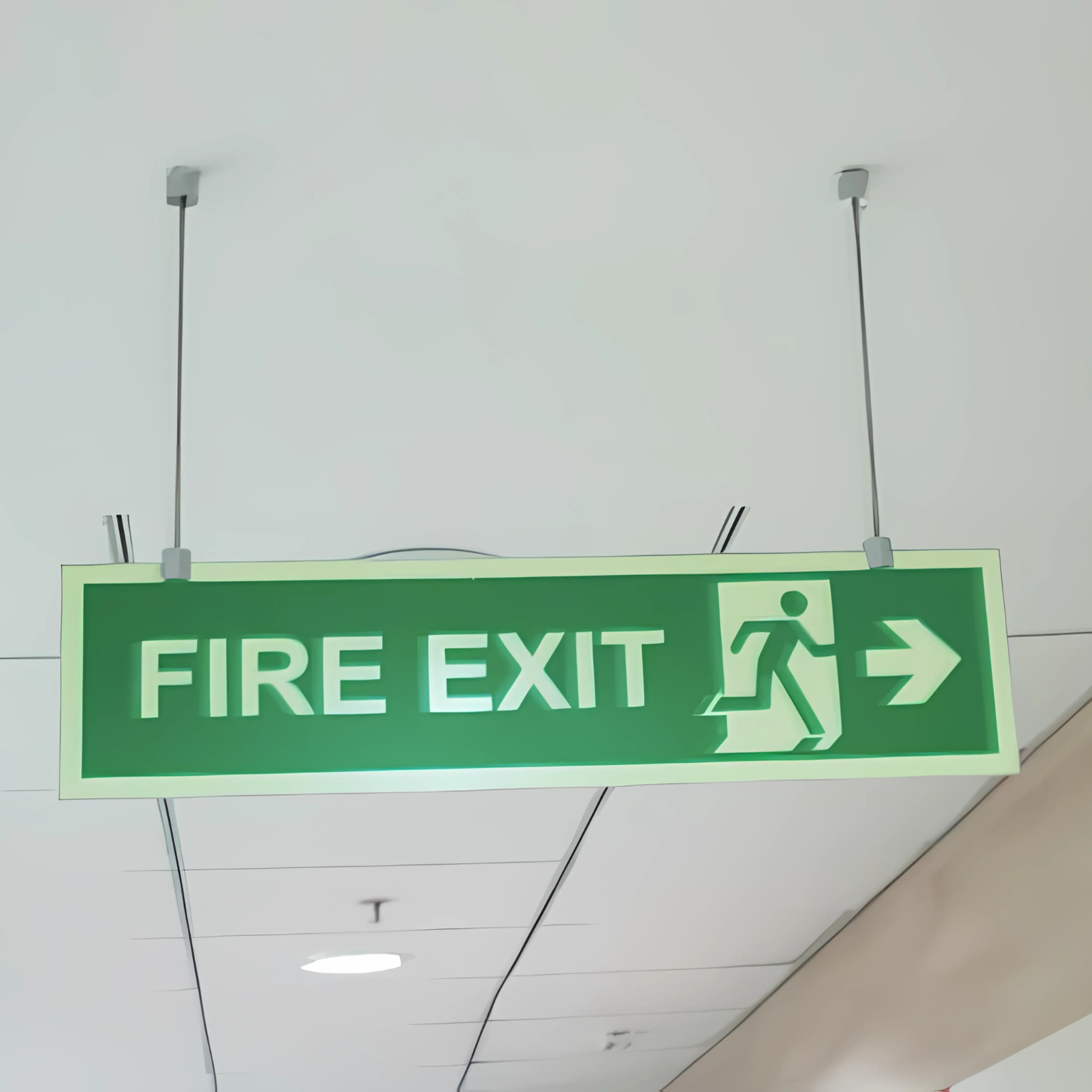 Fire Exit Retro Hanging Name Plate (Acrylic)