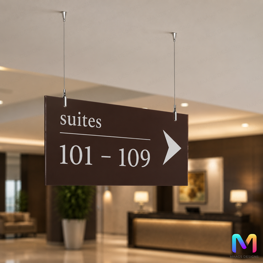 Hanging Room Number Signages (Acrylic), Hotel Lobby
