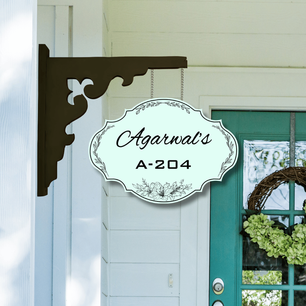 Ethereal Collection - Elegant Ivy - Hanging Name Plate | Premium Custom Name Plate For Home