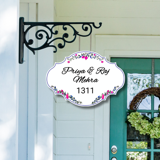 Ethereal Collection - Jaded Harmony - Hanging Name Plate | Premium Custom Name Plate For Home