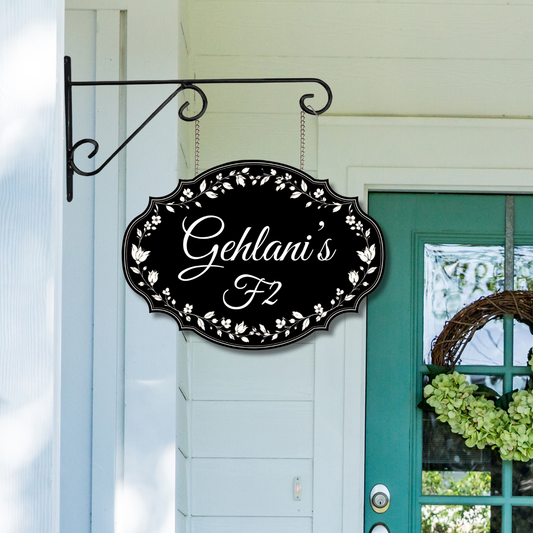 Ethereal Collection - Midnight Ivy - Hanging Name Plate For Home
