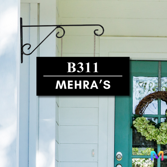 Minimal Collection - Classic Elegance - Hanging Name Plate For Home