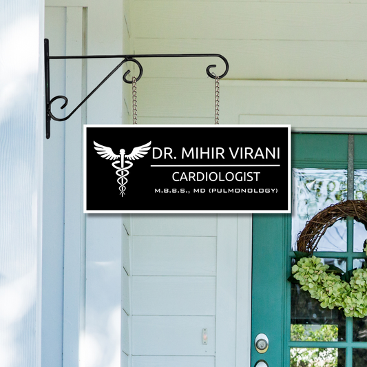 Executive Impressions Collection - Doctors Name Plate | Hanging Name Plate | Premium Name Plate For Business