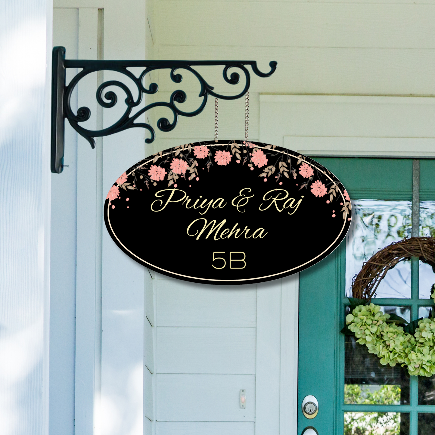 Aurelia Collection - Camellia - Hanging Name Plate For Home