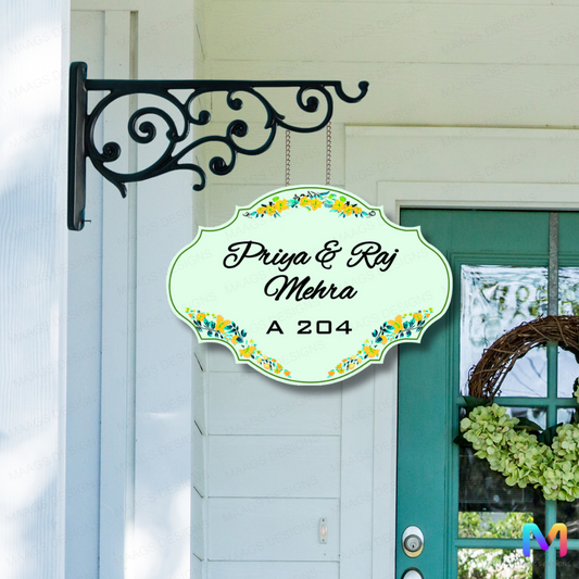 Ethereal Collection - Sage Harmony - Hanging Name Plate For Home