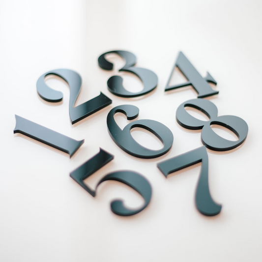 Playfair Typogram House Numbers (Acrylic)