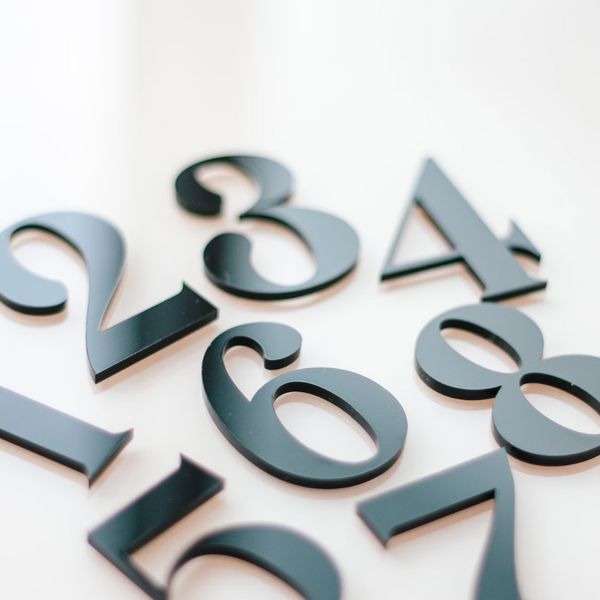 Playfair Typogram House Numbers (Acrylic) - Single Letter – Maags Designs