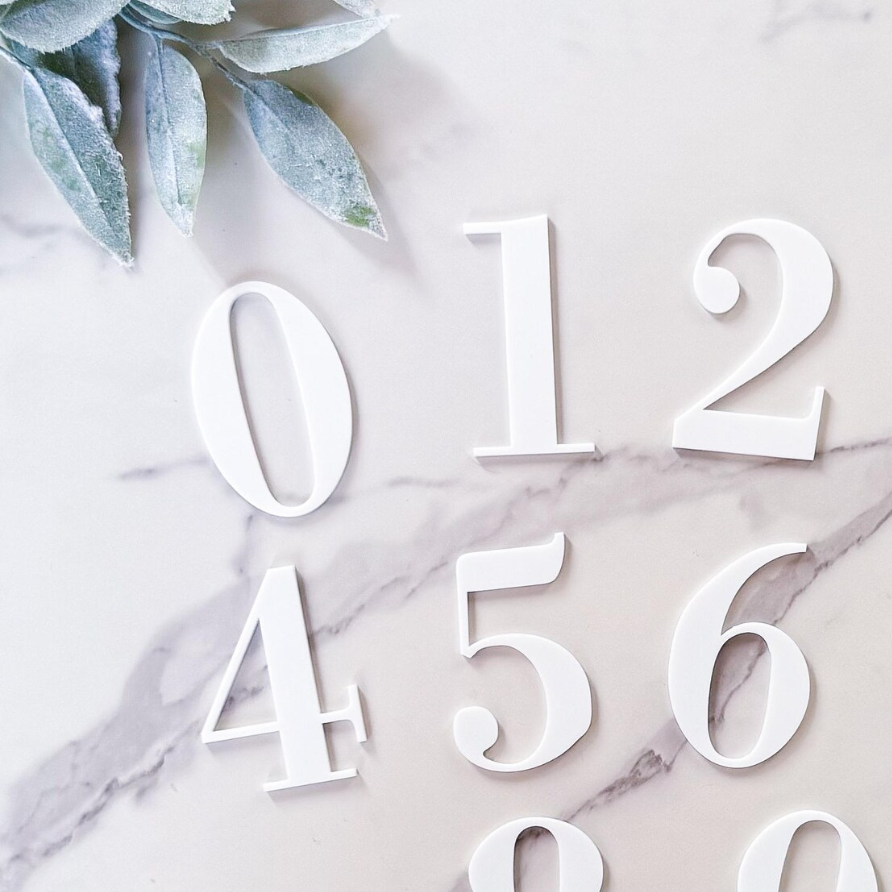 Playfair Typogram House Numbers (Acrylic) - Single Letter – Maags Designs