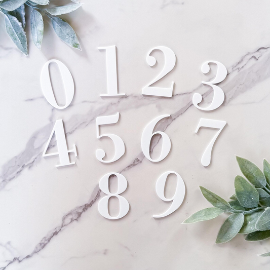 Playfair Typogram House Numbers (Acrylic)