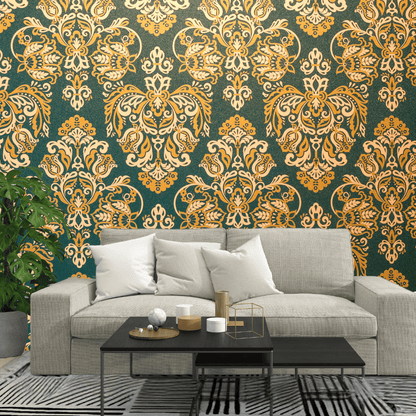 Wallpaper - Royal Retro (Vinyl) | Premium Quality Wallpapers for Home (Installation not included)