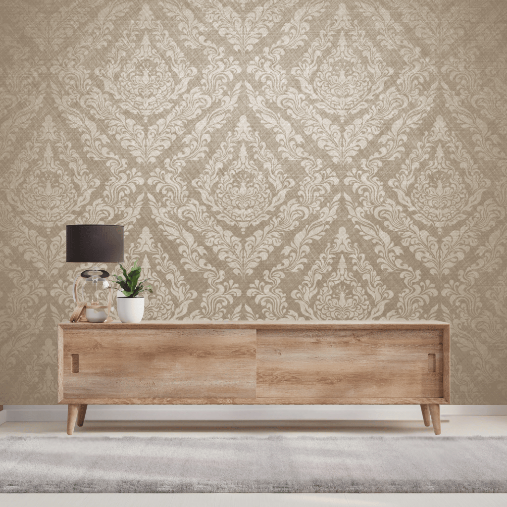 Wallpaper - Elegant Beige (Vinyl) | Premium Quality Wallpapers for Home (Installation not included)