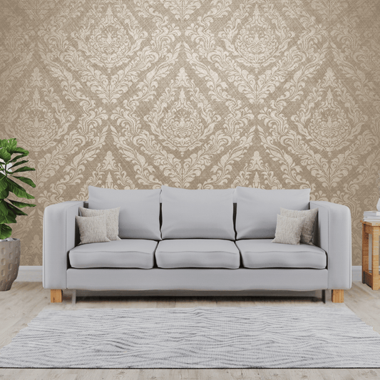 Wallpaper - Elegant Beige (Vinyl) | Premium Quality Wallpapers for Home (Installation not included)