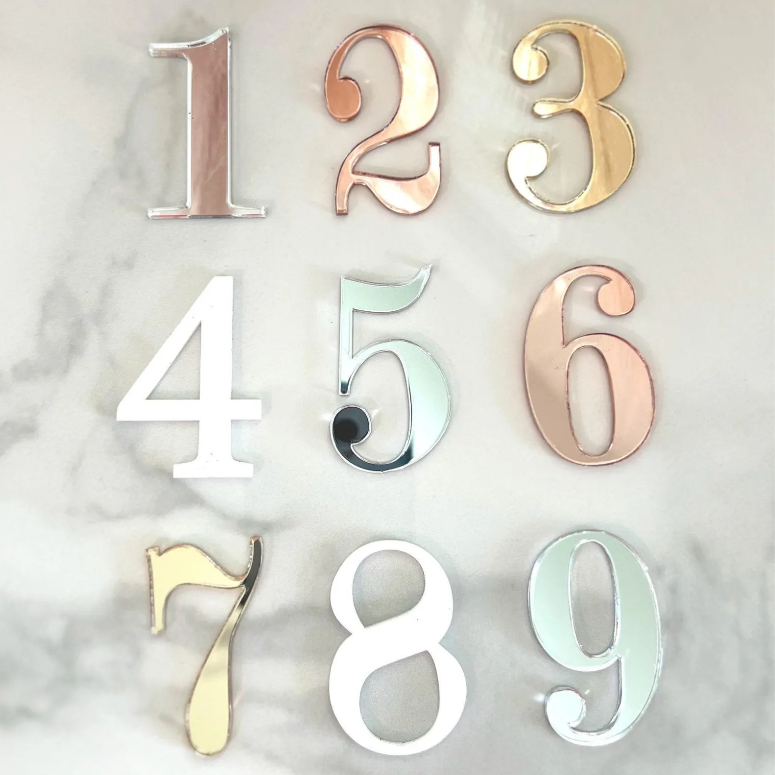 Playfair Typogram House Numbers (Acrylic) - Single Letter
