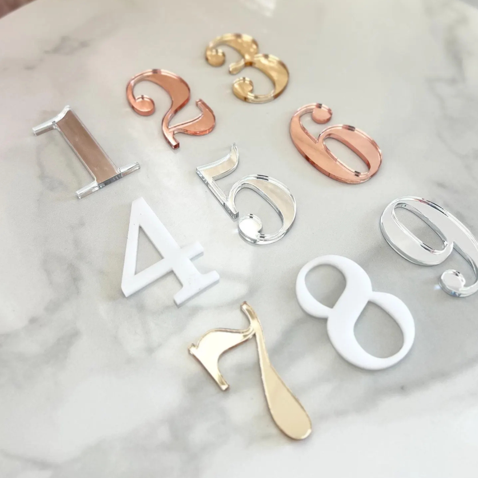 Playfair Typogram House Numbers (Acrylic) - Single Letter