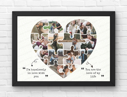 Personalized Love Story Timeline - Our Heart Frame, Photo Our Story Timeline | Gifts for Him & Her