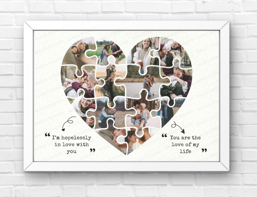 Personalized Love Story Timeline - Our Heart Frame, Photo Our Story Timeline | Gifts for Him & Her