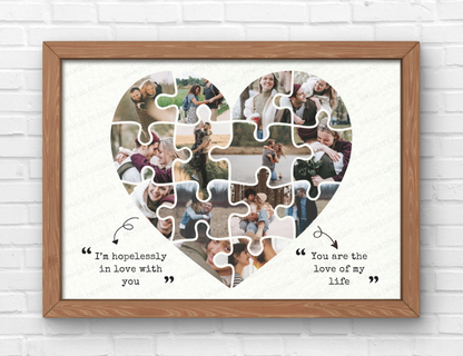 Personalized Love Story Timeline - Our Heart Frame, Photo Our Story Timeline | Gifts for Him & Her