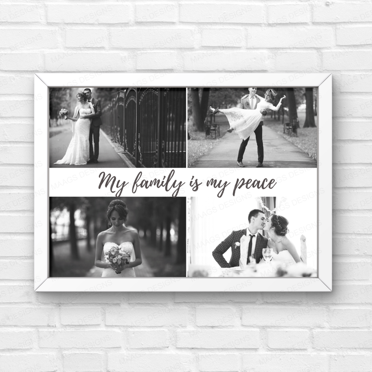 Personalized Monochrome Love Story Frame for Couples and Families | Gifts for Him & Her