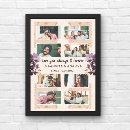 Personalized Love You Always Story Collage for Couples, Photo Our Story Timeline | Gifts for Him & Her