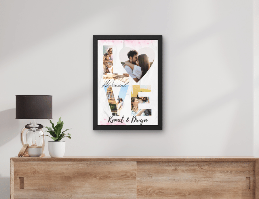 Personalized Love Story Word for Couples, Photo Our Story Timeline | Gifts for Him & Her