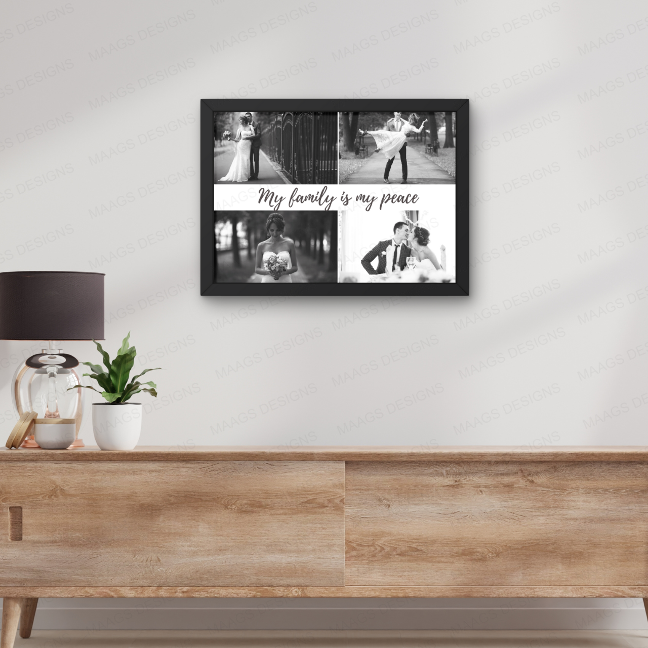 Personalized Monochrome Love Story Frame for Couples and Families | Gifts for Him & Her