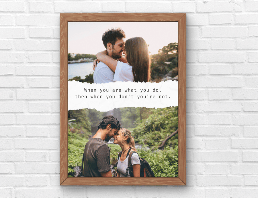 Personalized Love Story Frame for Couples, Photo Our Story