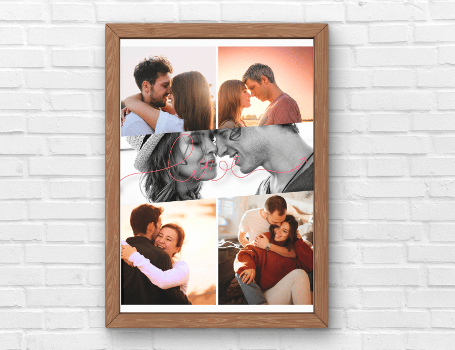 Personalized Love Story Collage for Couples, Photo Our Story Timeline | Gifts for Him & Her