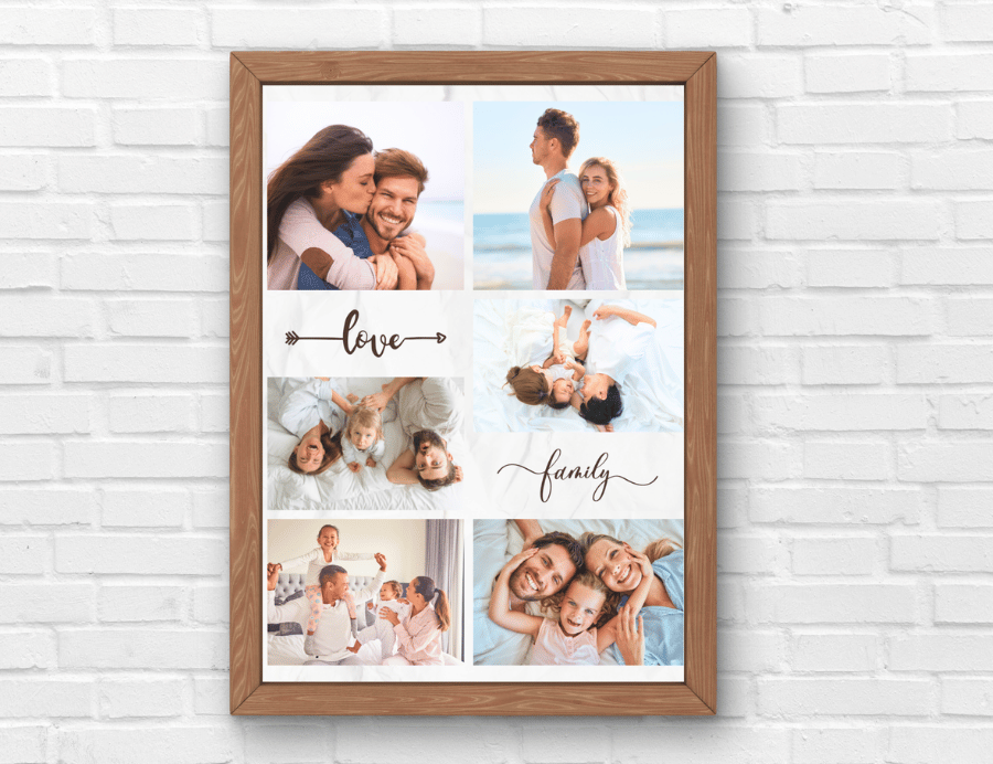 Personalized Love Story Collage for Family, Photo Our Story Timeline | Gifts for Him & Her