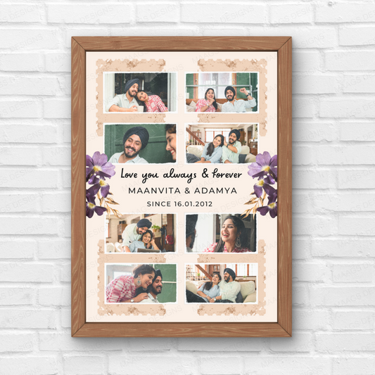 Personalized Love You Always Story Collage for Couples, Photo Our Story Timeline | Gifts for Him & Her