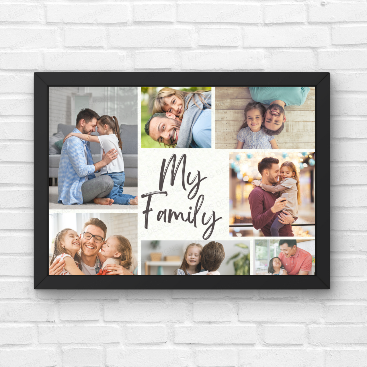 Personalized Family Collage Frame | For Couples and Families | Gifts for Him & Her