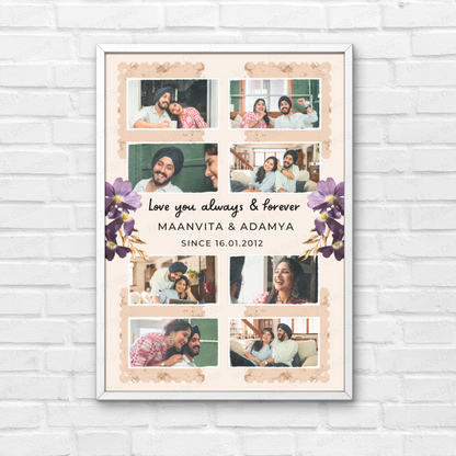 Personalized Love You Always Story Collage for Couples, Photo Our Story Timeline | Gifts for Him & Her