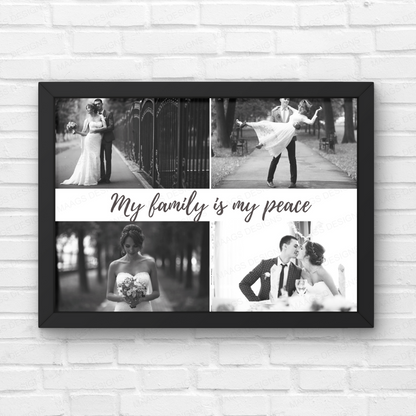 Personalized Monochrome Love Story Frame for Couples and Families | Gifts for Him & Her